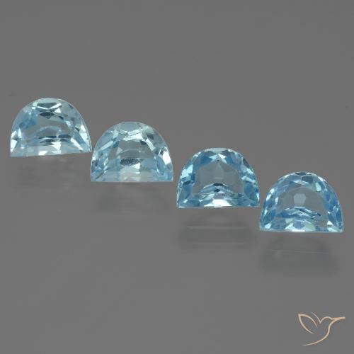 4.49ctw Natural Azul Suizo Topacio, Elegante, VS