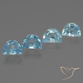Gemas de Topacio Azul Suizo natural de 4.49 ct, Elegante, VS