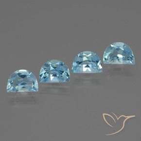 Gemas de Topacio Azul Cielo natural de 3.83 ct, Elegante, VVS-VS