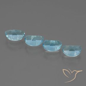 Gemas de Topacio Azul Cielo natural de 3.83 ct, Elegante, VVS-VS