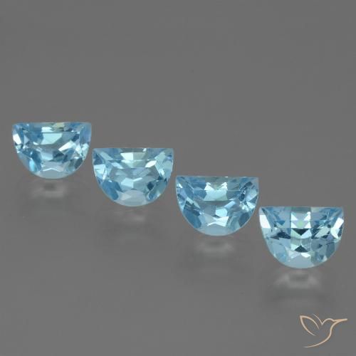 4.39ctw Natural Azul Cielo Topacio, Elegante, VVS-VS