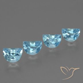 Gemas de Topacio Azul Cielo natural de 4.39 ct, Elegante, VVS-VS