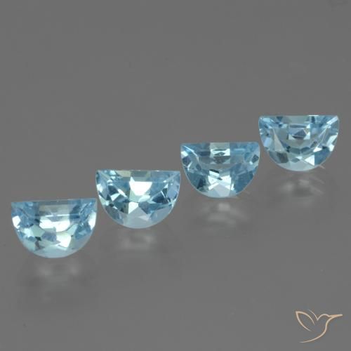 Gemas de Topacio Azul Cielo natural de 3.59 ct, Elegante, VS