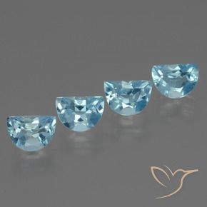 Gemas de Topacio Azul Cielo natural de 4.01 ct, Elegante, VVS-VS