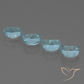 Gemas de Topacio Azul Cielo natural de 4.01 ct, Elegante, VVS-VS