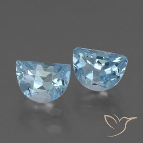 Gemas de Topacio Azul Cielo natural de 2.16 ct, Elegante, VVS-VS