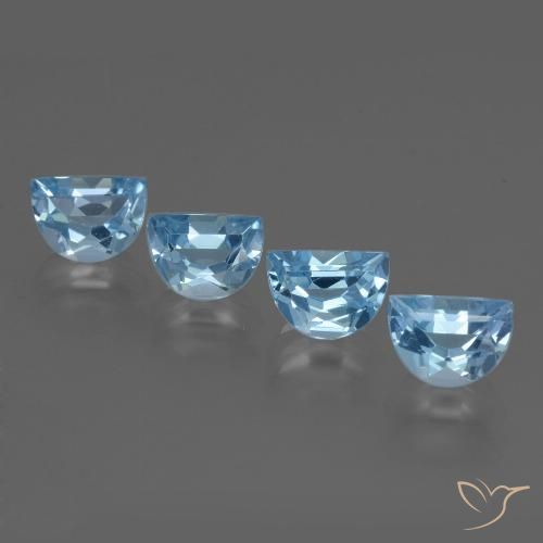 4.45ctw Natural Azul Cielo Topacio, Elegante, VVS-VS