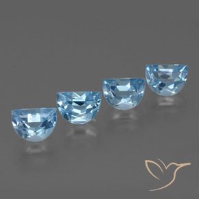 Gemas de Topacio Azul Cielo natural de 4.45 ct, Elegante, VVS-VS