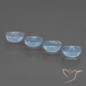 Gemas de Topacio Azul Cielo natural de 4.45 ct, Elegante, VVS-VS