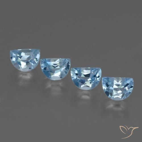 3.87ctw Natural Azul Suizo Topacio, Elegante, VVS-VS