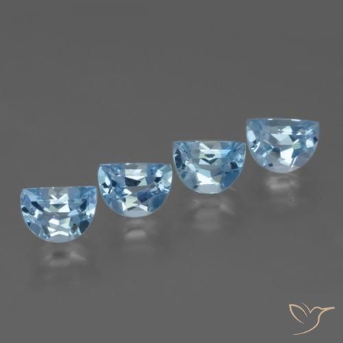 Gemas de Topacio Azul Suizo natural de 3.87 ct, Elegante, VVS-VS