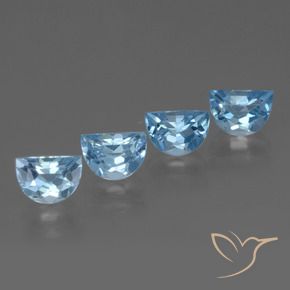 Gemas de Topacio Azul Suizo natural de 4.24 ct, Elegante, VVS-VS