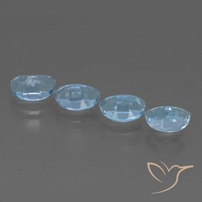 Gemas de Topacio Azul Suizo natural de 4.24 ct, Elegante, VVS-VS