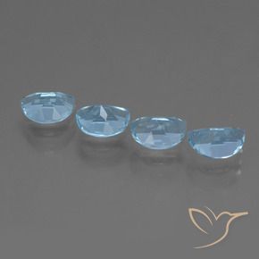 Gemas de Topacio Azul Suizo natural de 3.79 ct, Elegante, VVS-VS
