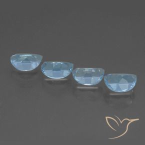 Gemas de Topacio Azul Cielo natural de 3.91 ct, Elegante, VVS-VS