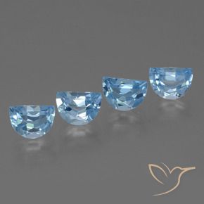 Gemas de Topacio Azul Suizo natural de 4.07 ct, Elegante, VVS-VS
