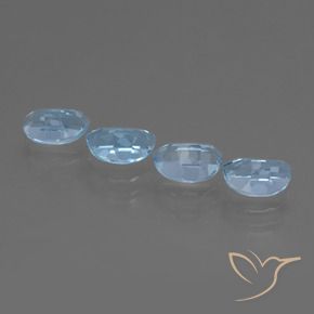 Gemas de Topacio Azul Suizo natural de 4.07 ct, Elegante, VVS-VS