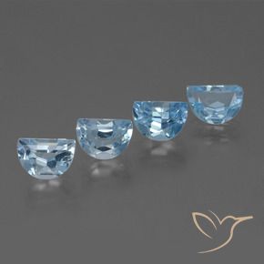 Gemas de Topacio Azul Cielo natural de 3.52 ct, Elegante, VVS-VS