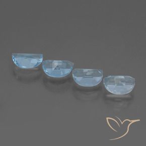 Gemas de Topacio Azul Cielo natural de 3.52 ct, Elegante, VVS-VS