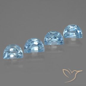 Gemas de Topacio Azul Suizo natural de 3.79 ct, Elegante, VVS-VS