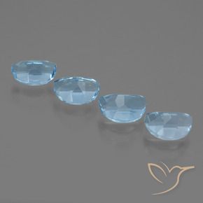 Gemas de Topacio Azul Suizo natural de 3.79 ct, Elegante, VVS-VS