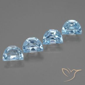 Gemas de Topacio Azul Cielo natural de 4.18 ct, Elegante, VVS-VS