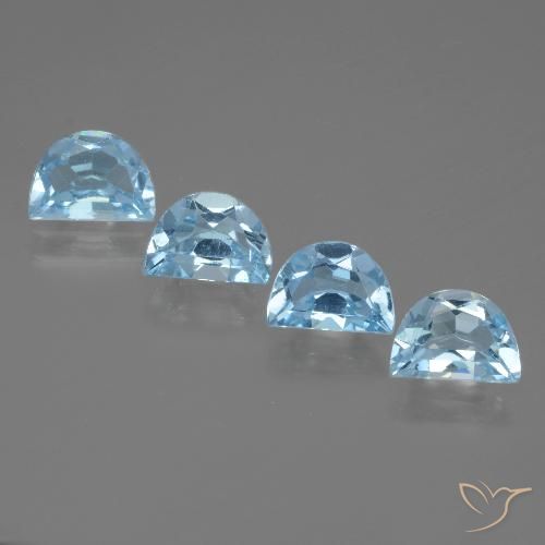 3.46ctw Natural Azul Cielo Topacio, Elegante, VVS-VS