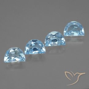 Gemas de Topacio Azul Cielo natural de 3.46 ct, Elegante, VVS-VS