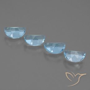 Gemas de Topacio Azul Cielo natural de 3.46 ct, Elegante, VVS-VS