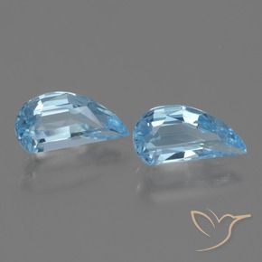 Gemas de Topacio Azul Cielo natural de 2.77 ct, Elegante, VVS-VS