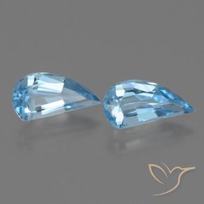 Gemas de Topacio Azul Cielo natural de 2.84 ct, Elegante, VVS