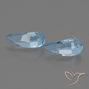 Gemas de Topacio Azul Cielo natural de 2.84 ct, Elegante, VVS