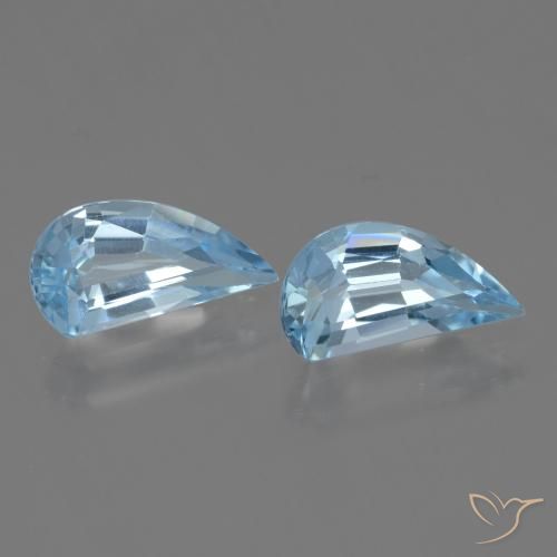 Gemas de Topacio Azul Suizo natural de 2.76 ct, Elegante, VVS