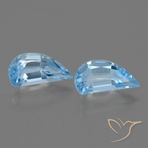 Gemas de Topacio Azul Cielo natural de 2.92 ct, Elegante, VVS