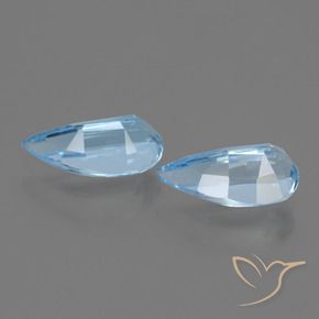 Gemas de Topacio Azul Cielo natural de 2.92 ct, Elegante, VVS