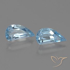 Gemas de Topacio Azul Cielo natural de 2.89 ct, Elegante, VVS-VS