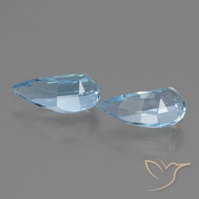 Gemas de Topacio Azul Cielo natural de 2.89 ct, Elegante, VVS-VS