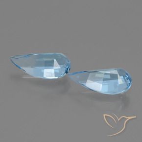 Gemas de Topacio Azul Suizo natural de 2.65 ct, Elegante, VVS-VS