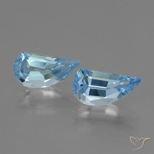 3.04ctw Natural Azul Suizo Topacio, Elegante, VVS-VS