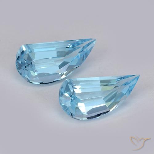 Gemas de Topacio Azul Suizo natural de 2.69 ct, Forma elegante, VVS