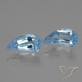Gemas de Topacio Azul Suizo natural de 2.83 ct, Elegante, VVS