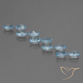 Gemas de Topacio Azul Cielo natural de 2.93 ct, Ovalada, VS