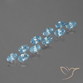 Gemas de Topacio Azul Cielo natural de 2.79 ct, Ovalada, VS