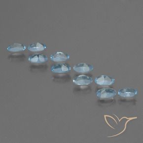 Gemas de Topacio Azul Cielo natural de 2.79 ct, Ovalada, VS