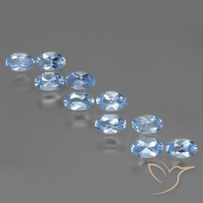 Gemas de Topacio Azul Cielo natural de 3.20 ct, Ovalada, VS