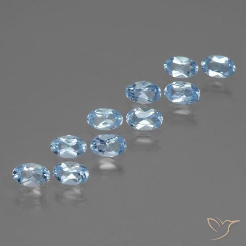 2.94ctw Natural Azul Cielo Topacio, Ovalada, VS