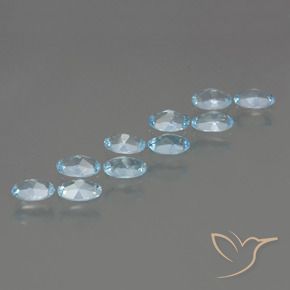 Gemas de Topacio Azul Cielo natural de 2.86 ct, Ovalada, VS