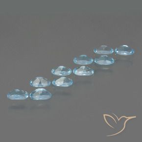 Gemas de Topacio Azul Cielo natural de 2.78 ct, Ovalada, VS