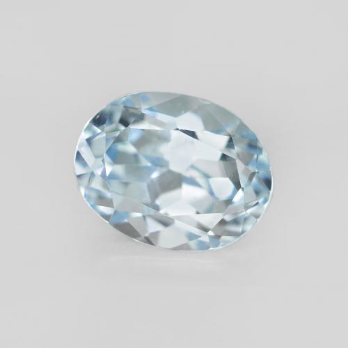 Topacio Celeste natural de 2.57 ct, Ovalada, VVS-VS