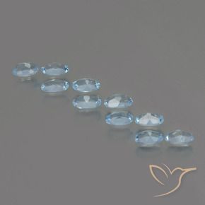 Gemas de Topacio Azul Cielo natural de 2.77 ct, Ovalada, VS
